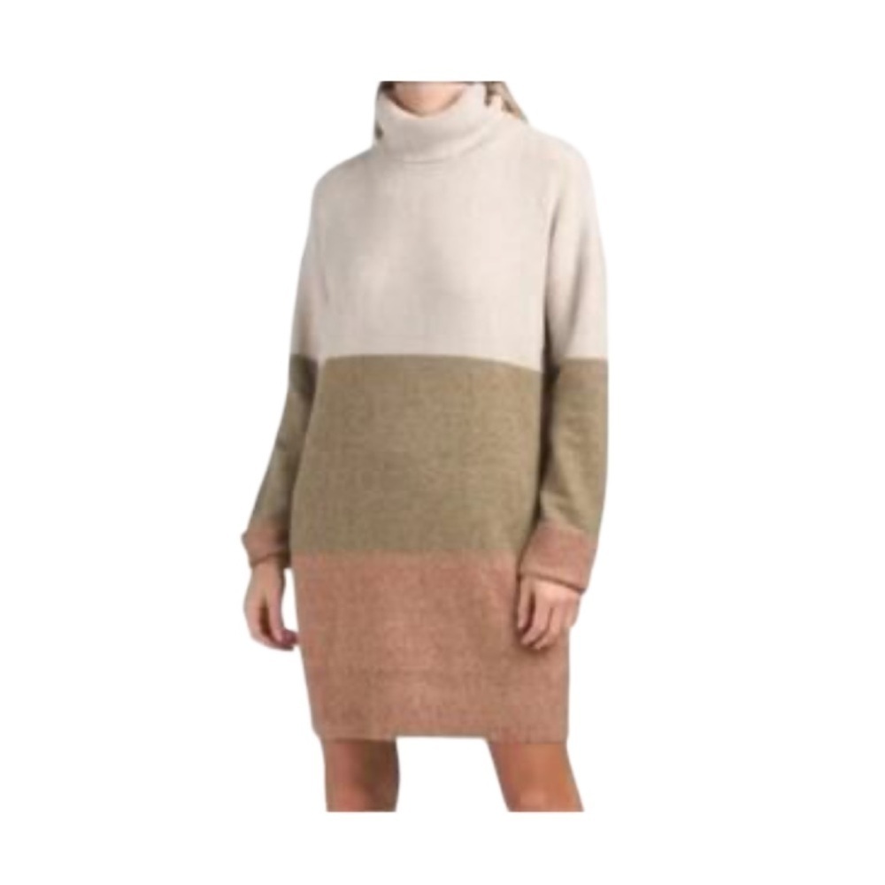 Rachel Zoe Turtleneck Color Block Sweater Dress NWT Size S